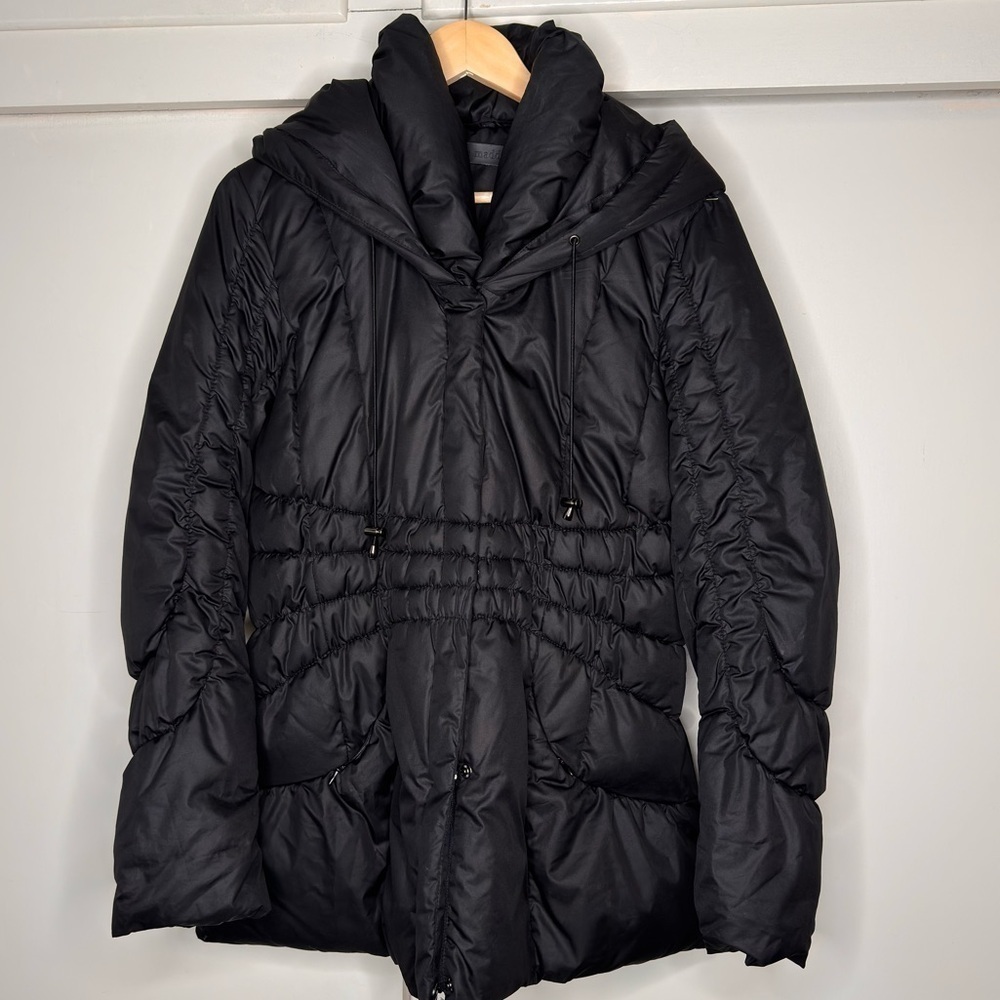 Steve Madden Mid-Length slim fit Puffer,Jacket cinch waist gunmetal hardware SZL